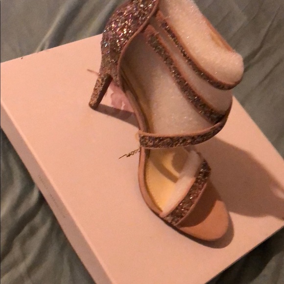 Jessica Simpson Champagne Glitter Ellenie Sandals - Picture 5 of 6